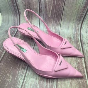 Prada slingback pumps in pink